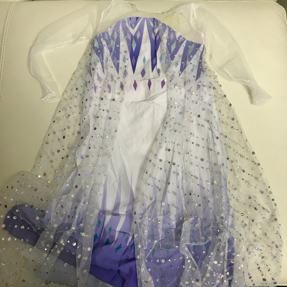Frozen Elsa Costume Dress Sparkly Gown - Picture 2 of 6